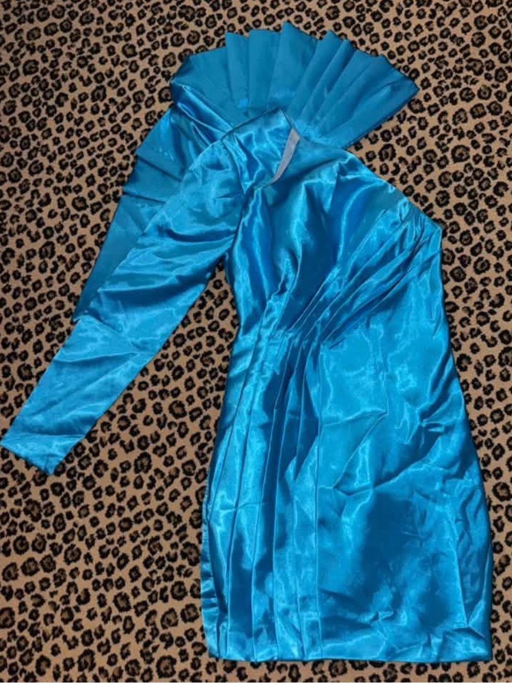 Kids One-Piece Shiny Blue Dress - Brand Unspecified